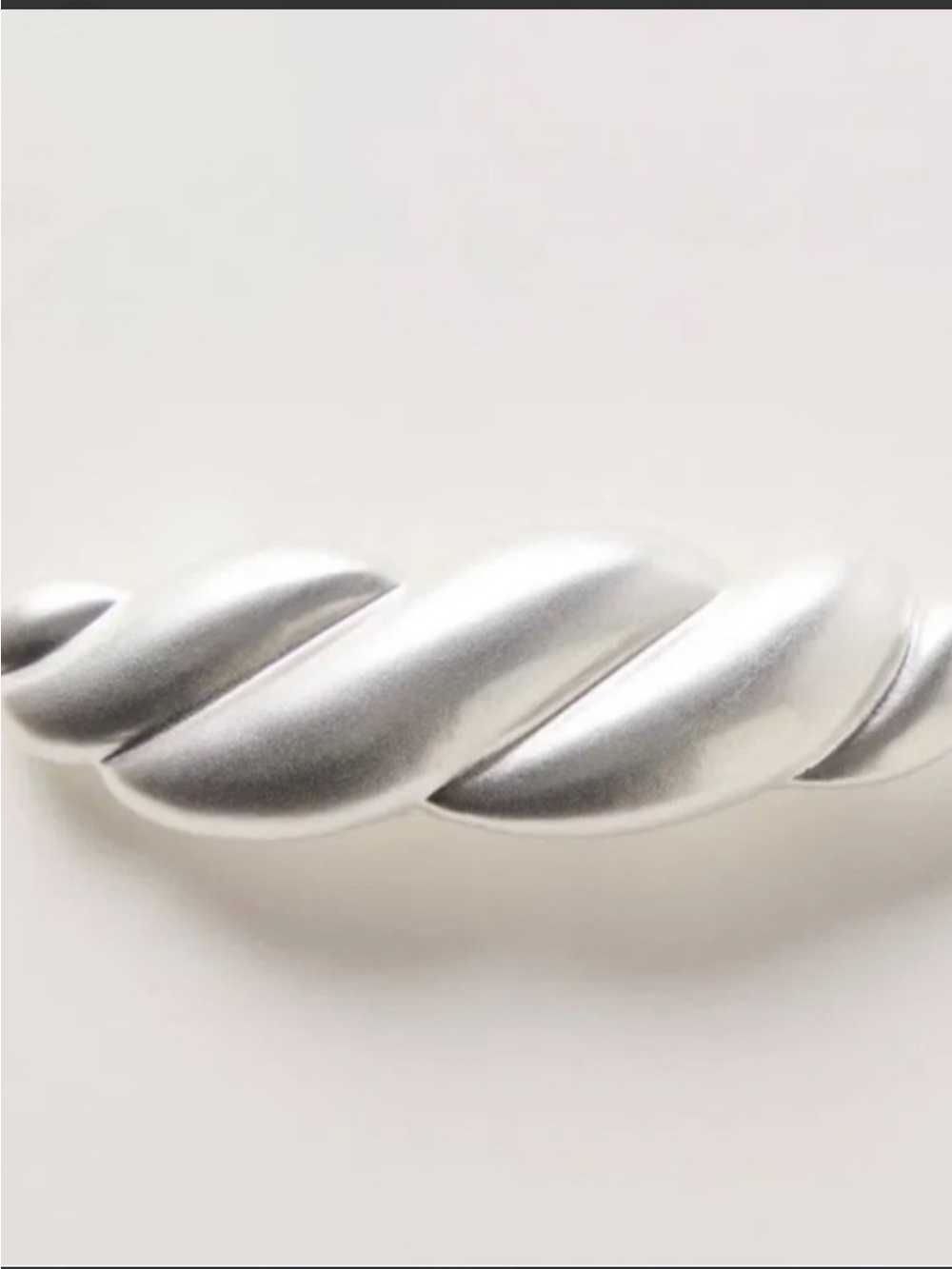 Free People oh do French Silver Twisted Cuff barrette